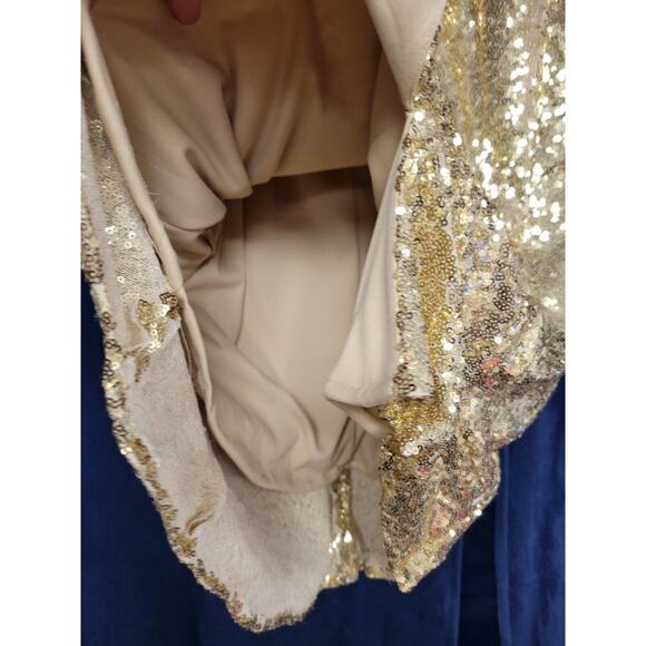 Eva USA Bright Gold Sequin Short Formal Party Homecoming Dance Dress Size Large - Picture 4 of 7